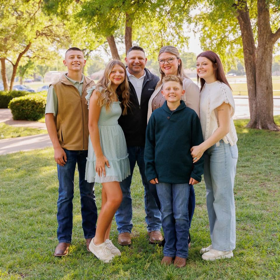 Our family together outdoors